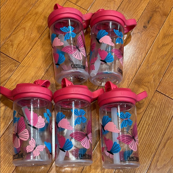 CamelBak Kids Water Bottle with Butterfly Design - Pink and Blue - Picture 1 of 1